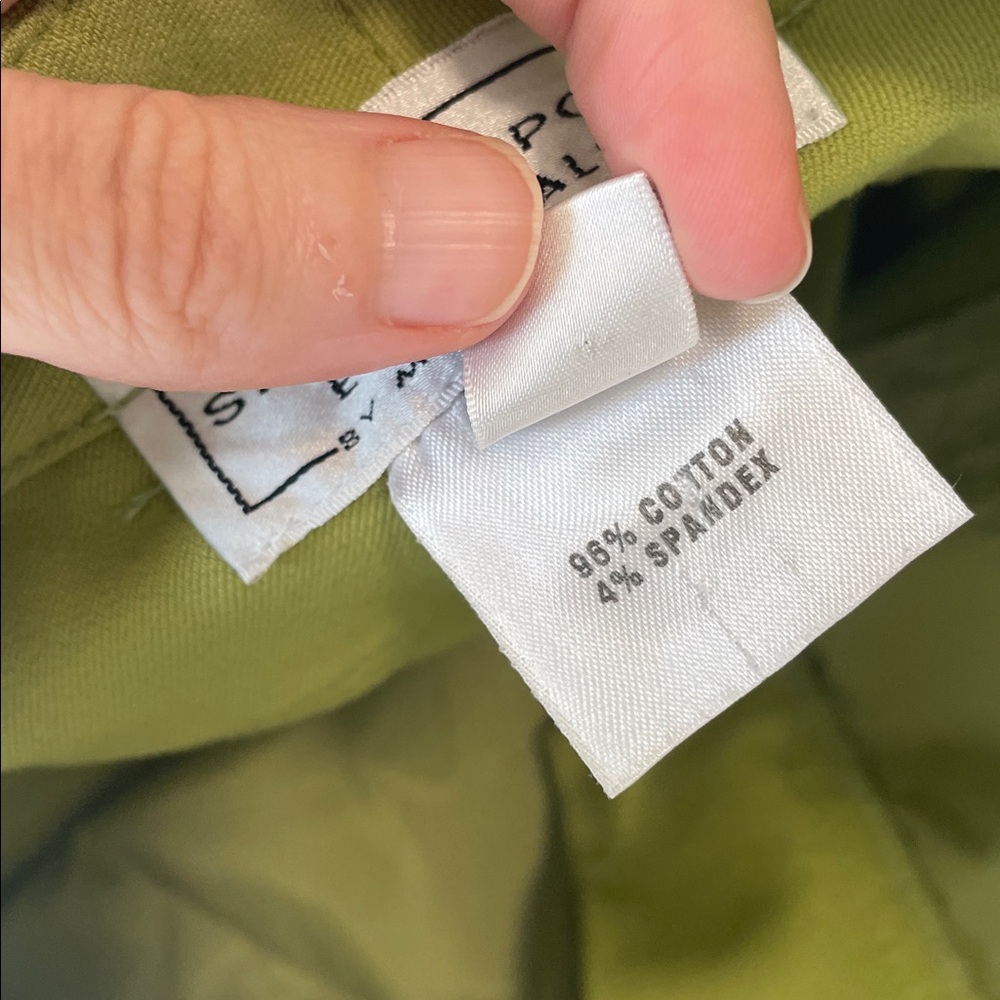 St. John jeans Pants green gold metal Embelished - Picture 13 of 16